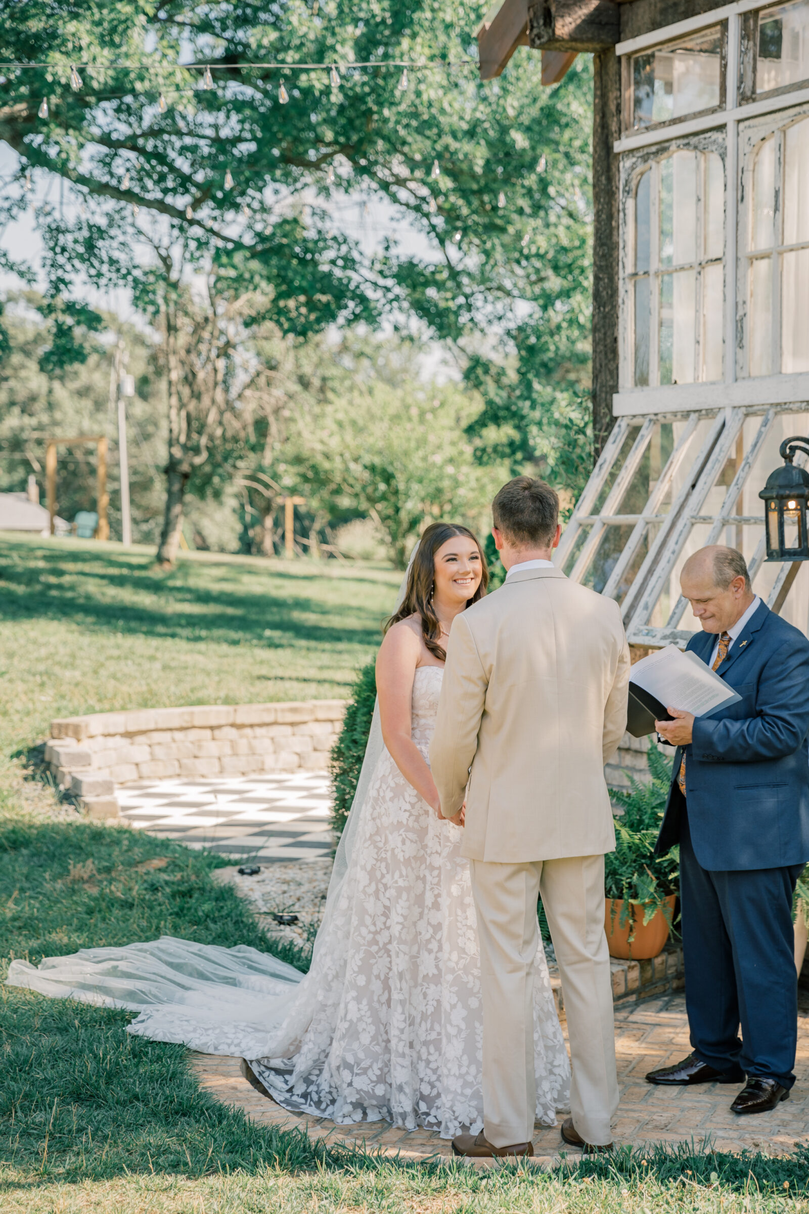 Three Oaks Manor Wedding in Madison Heights, VA | Virginia Wedding Photographer | bride at wedding ceremony