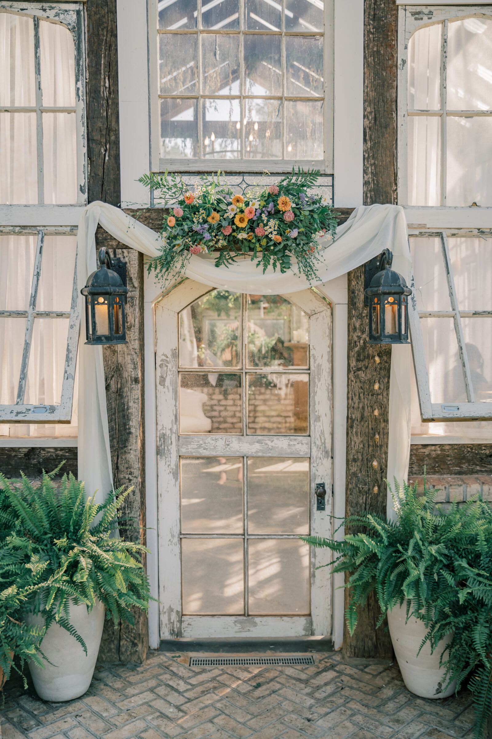 Wedding at Three Oaks Manor in Madison Heights, VA | Virginia Wedding Photographer | door to the greenhouse at Three Oaks Manor in Virginia