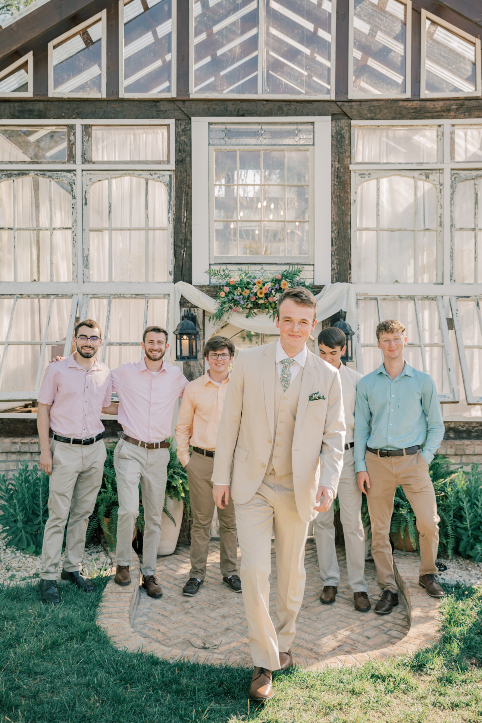 Three Oaks Manor Wedding in Madison Heights, VA | Virginia Wedding Photographer | groom and groomsmen walking