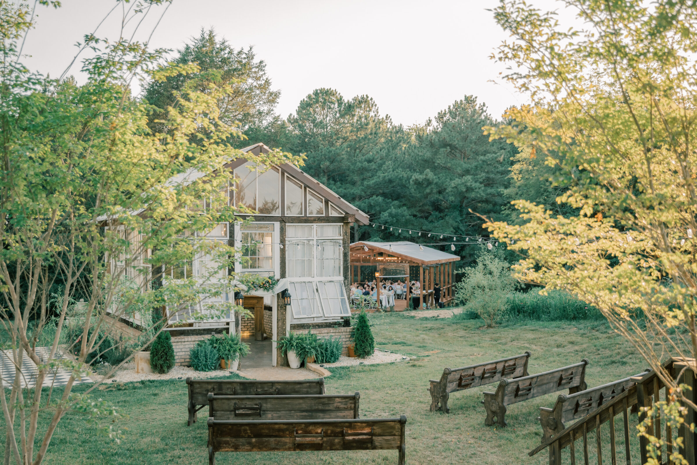 Wedding at Three Oaks Manor in Madison Heights, VA | Virginia Wedding Photographer | greenhouse ceremony site at Three Oaks Manor in Virginia