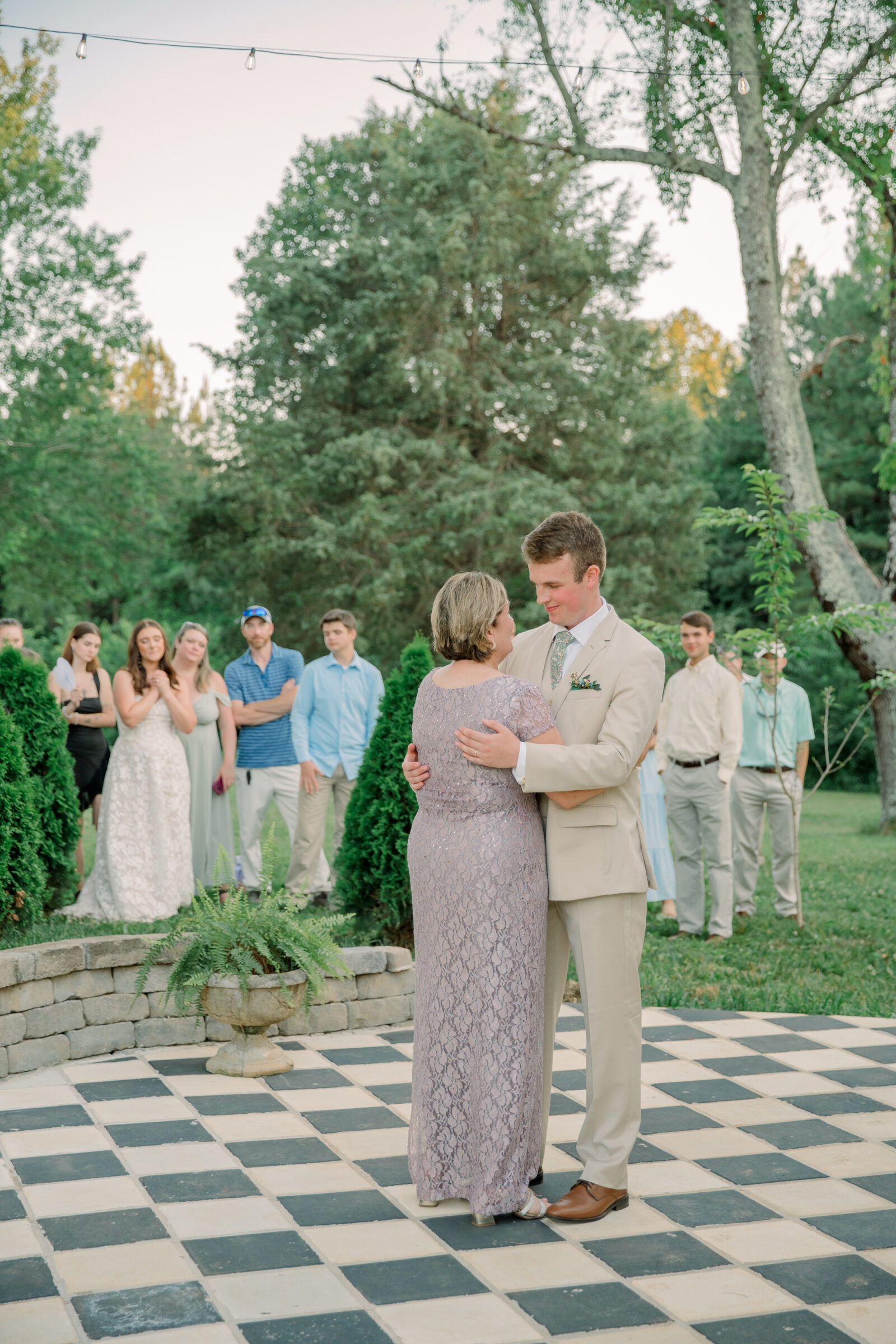 Three Oaks Manor Wedding in Madison Heights, VA | Virginia Wedding Photographer | groom and his mother sharing a dance at a wedding reception