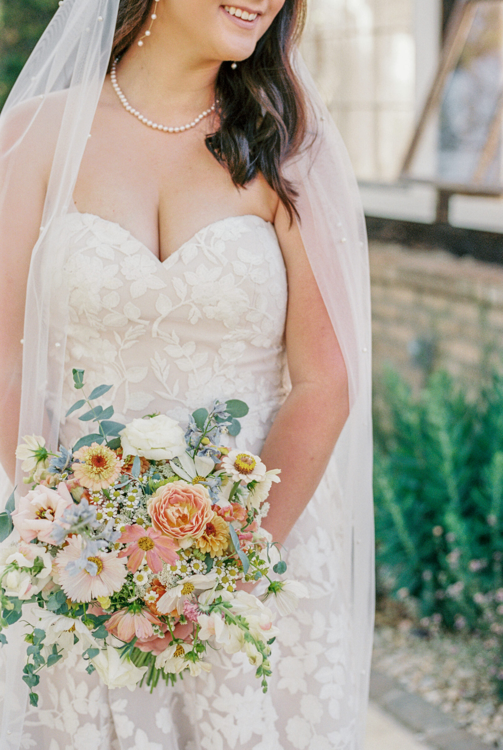 Three Oaks Manor Wedding in Madison Heights, VA | Virginia Wedding Photographer | bridal bouquet on film