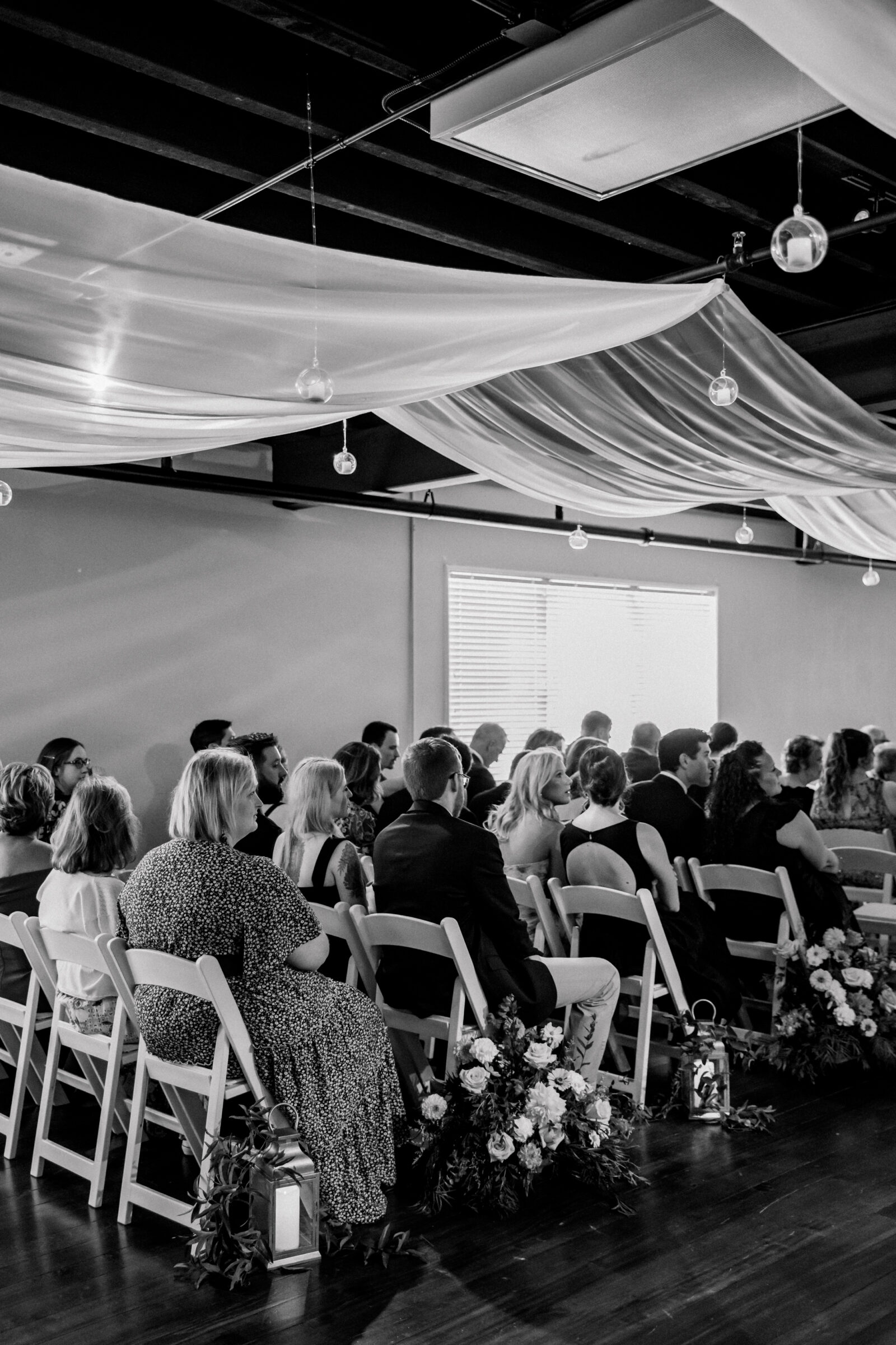Bristol Train Station Wedding | guests waiting for ceremony to start