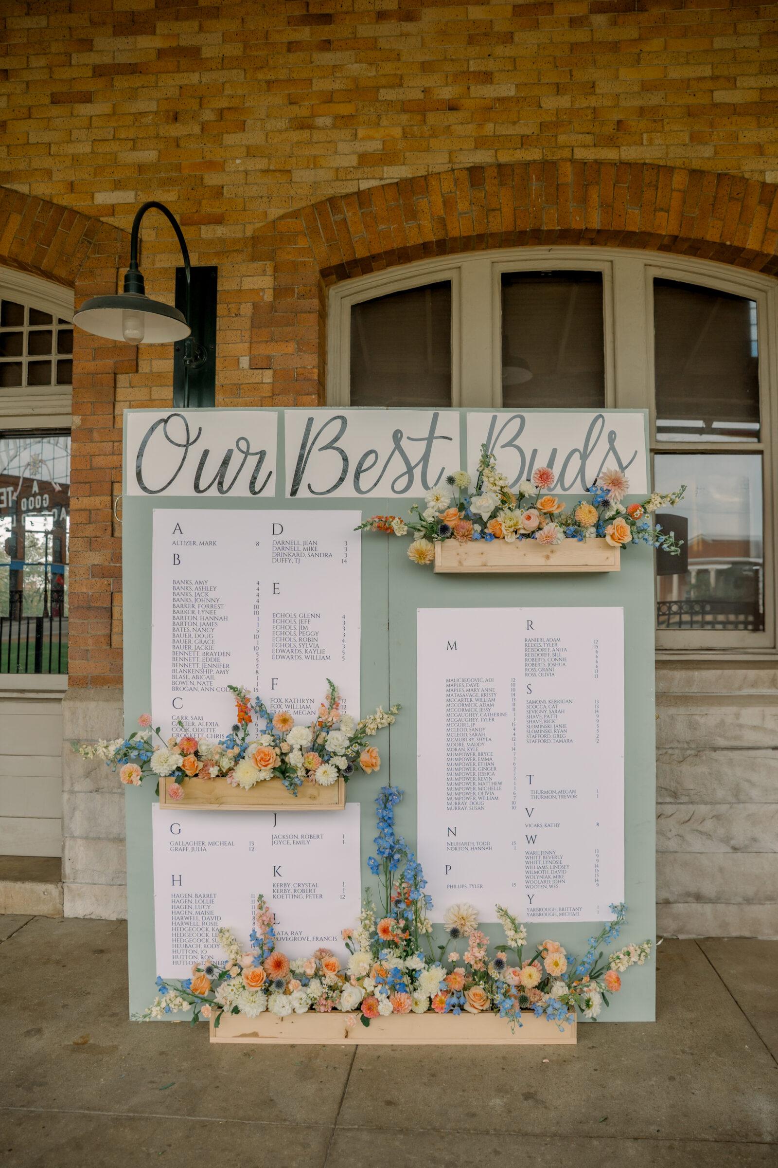 Bristol Train Station Wedding | seating chart