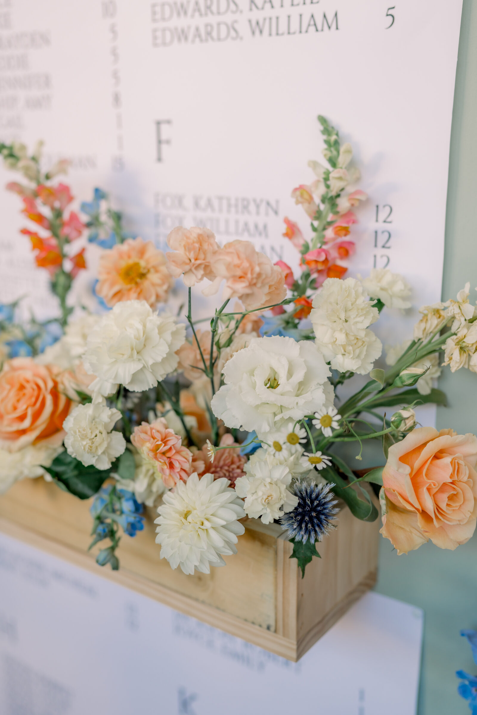 Bristol Train Station Wedding | flowers on a seating chart