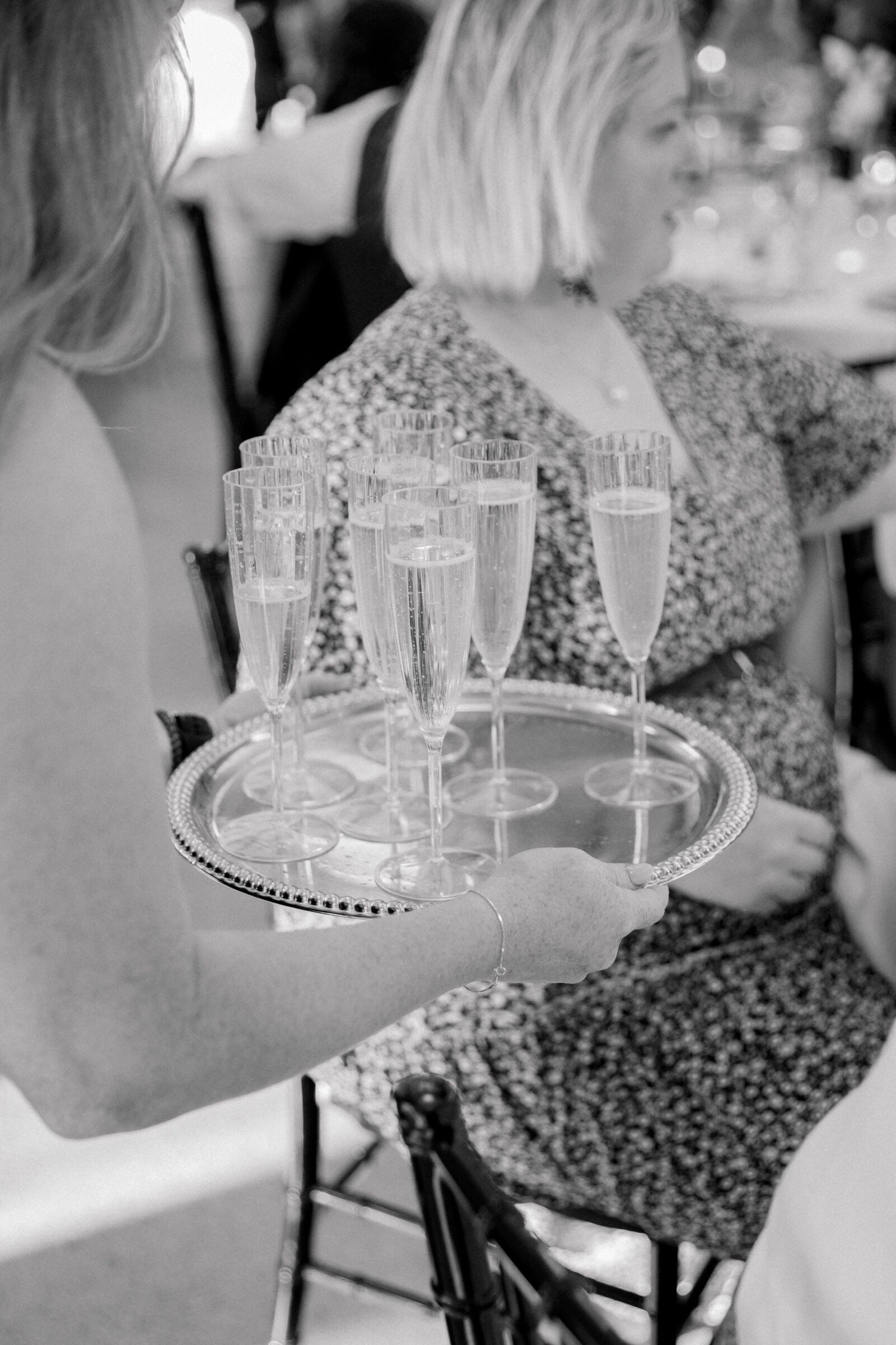 Bristol Train Station Wedding | champagne being passed