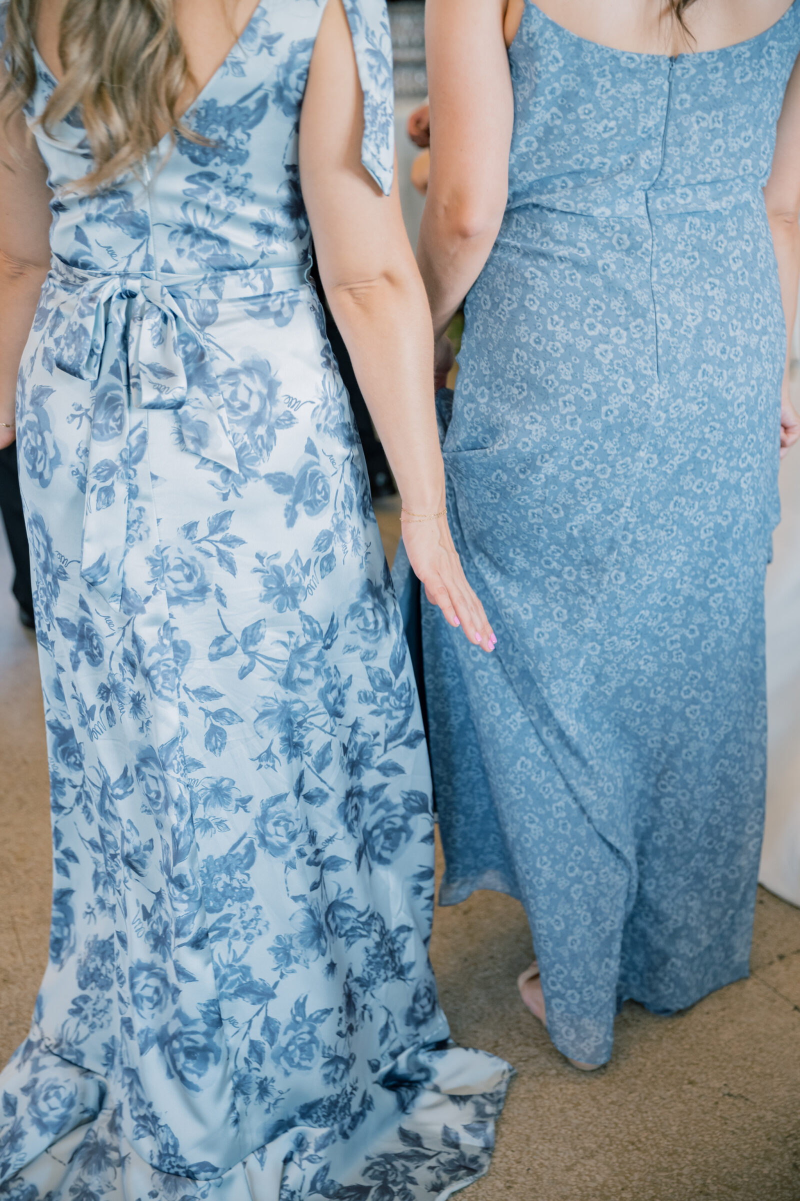 Bristol Train Station Wedding | blue bridesmaid dresses on dance floor