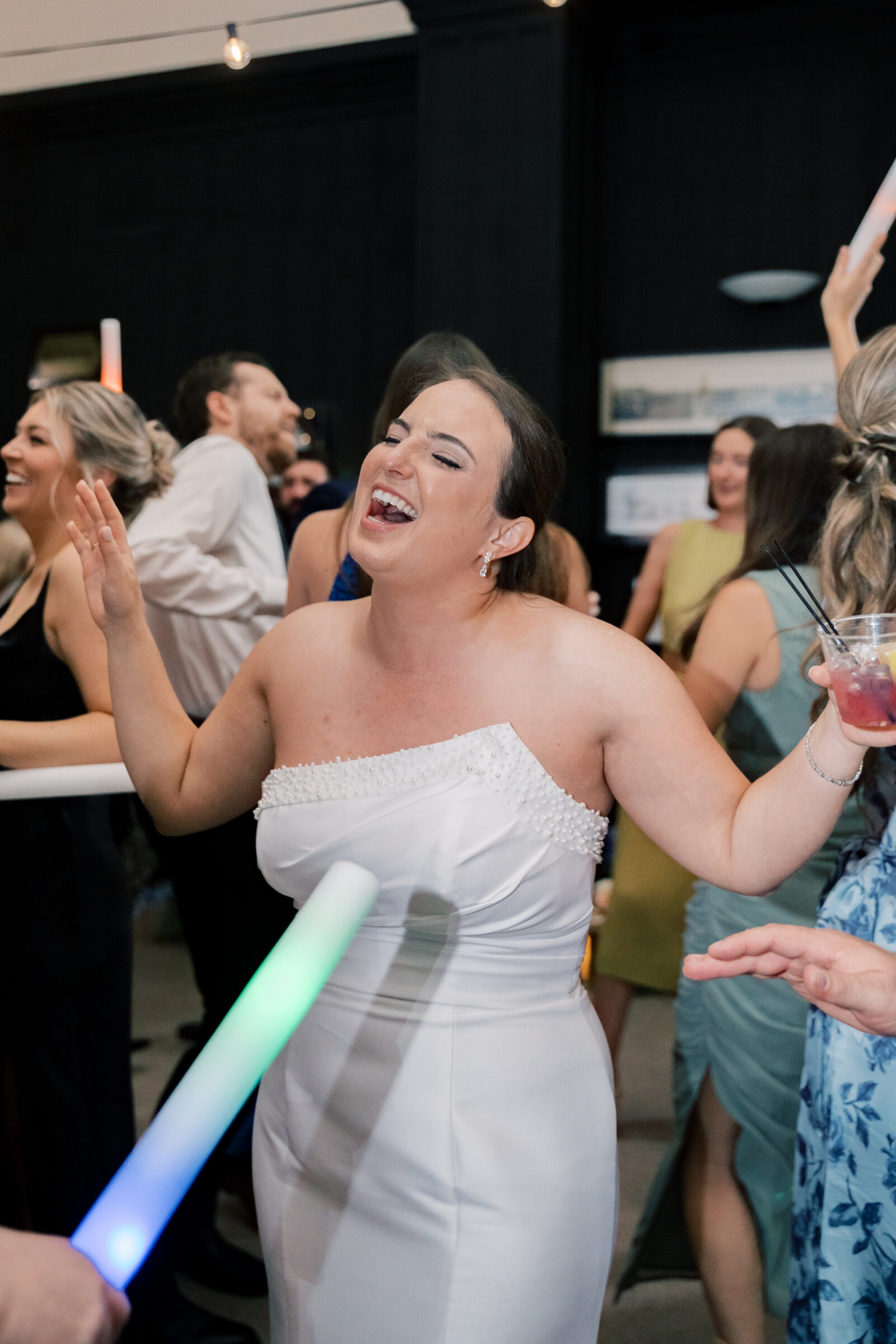 Bristol Train Station Wedding | bride dancing at reception
