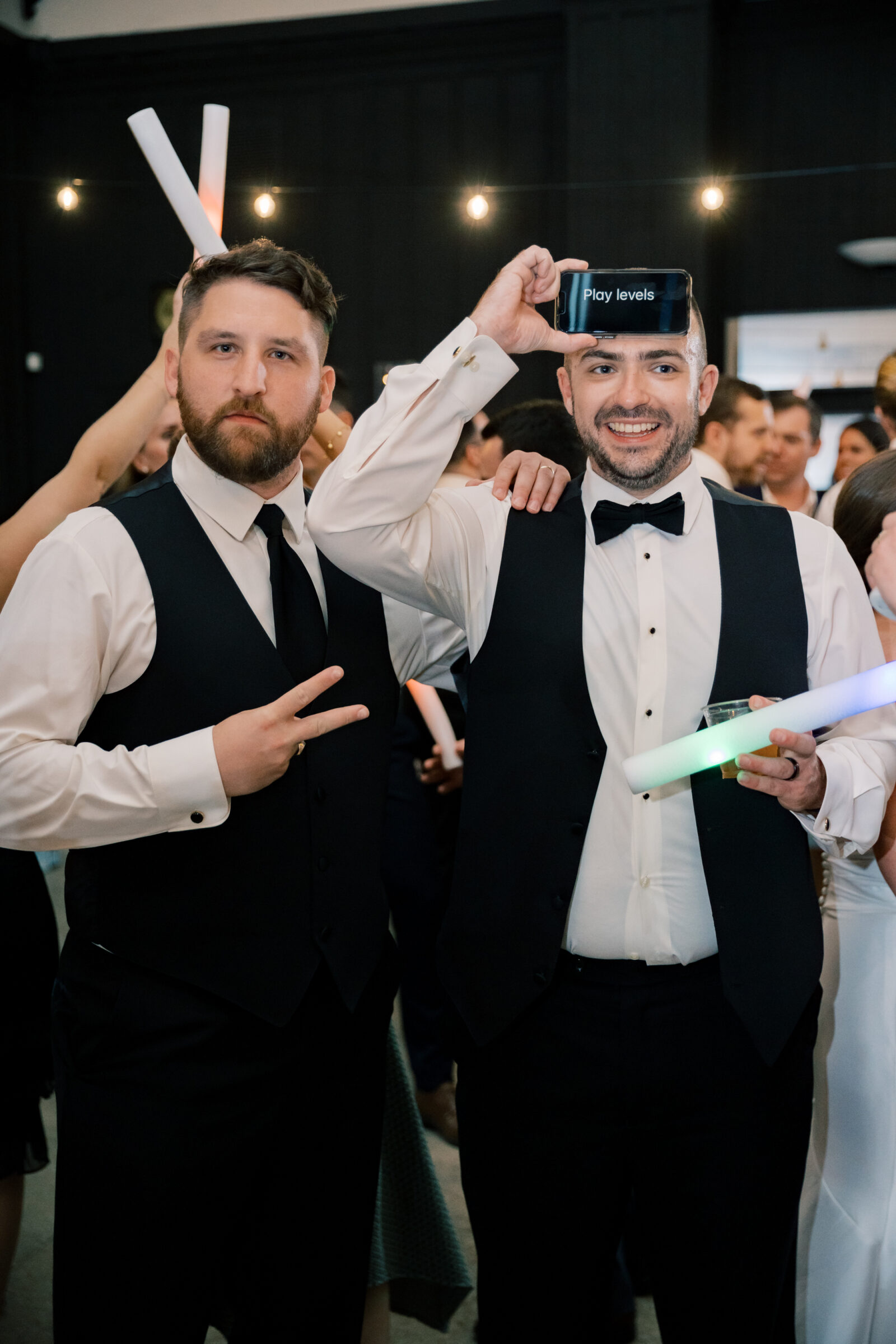 Bristol Train Station Wedding | groom and groomsman on the dance floor