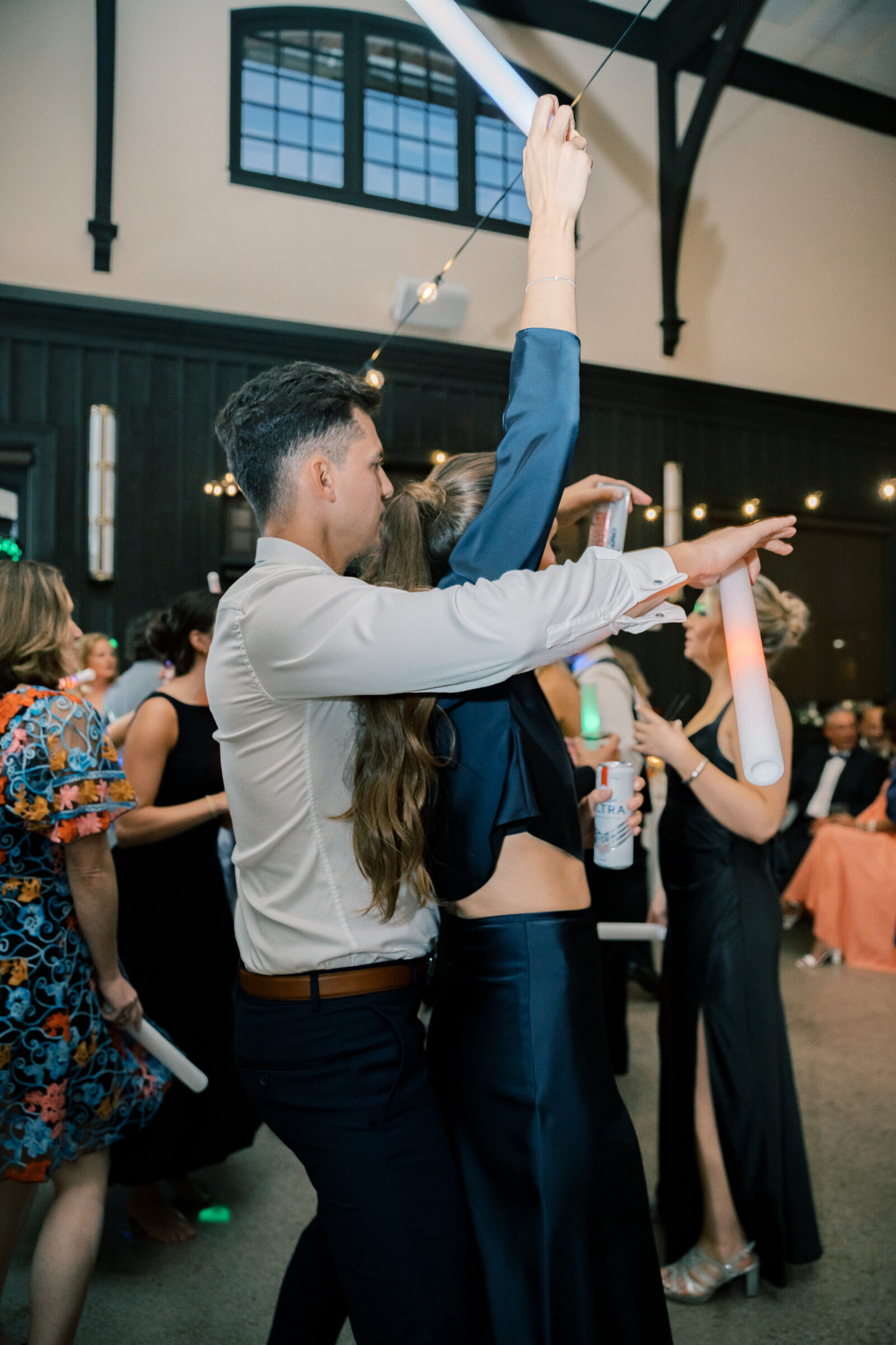 Bristol Train Station Wedding | guests dancing at wedding reception