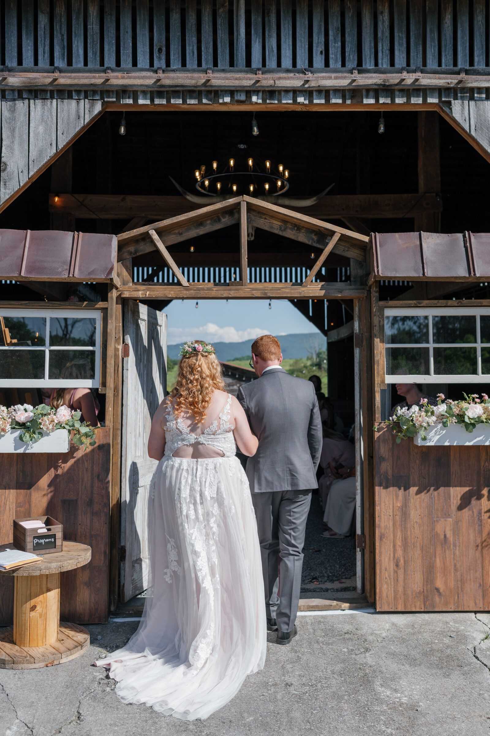 Full Bloom Farm Wedding | bride enters ceremony