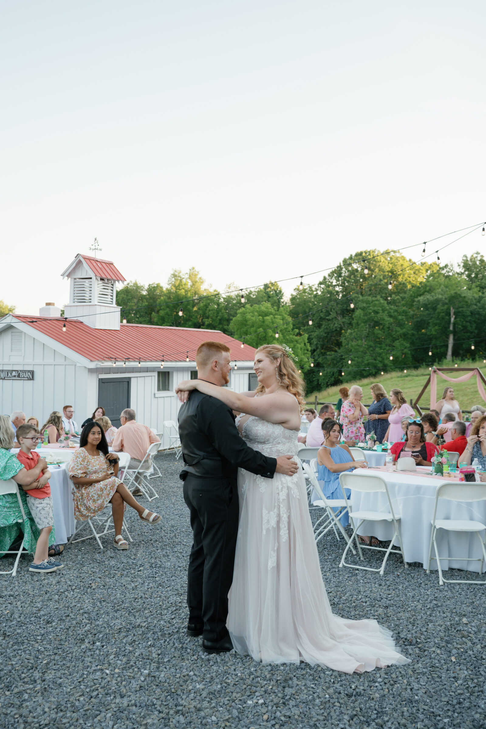 Full Bloom Farm Wedding | bride and groom share first dance outside