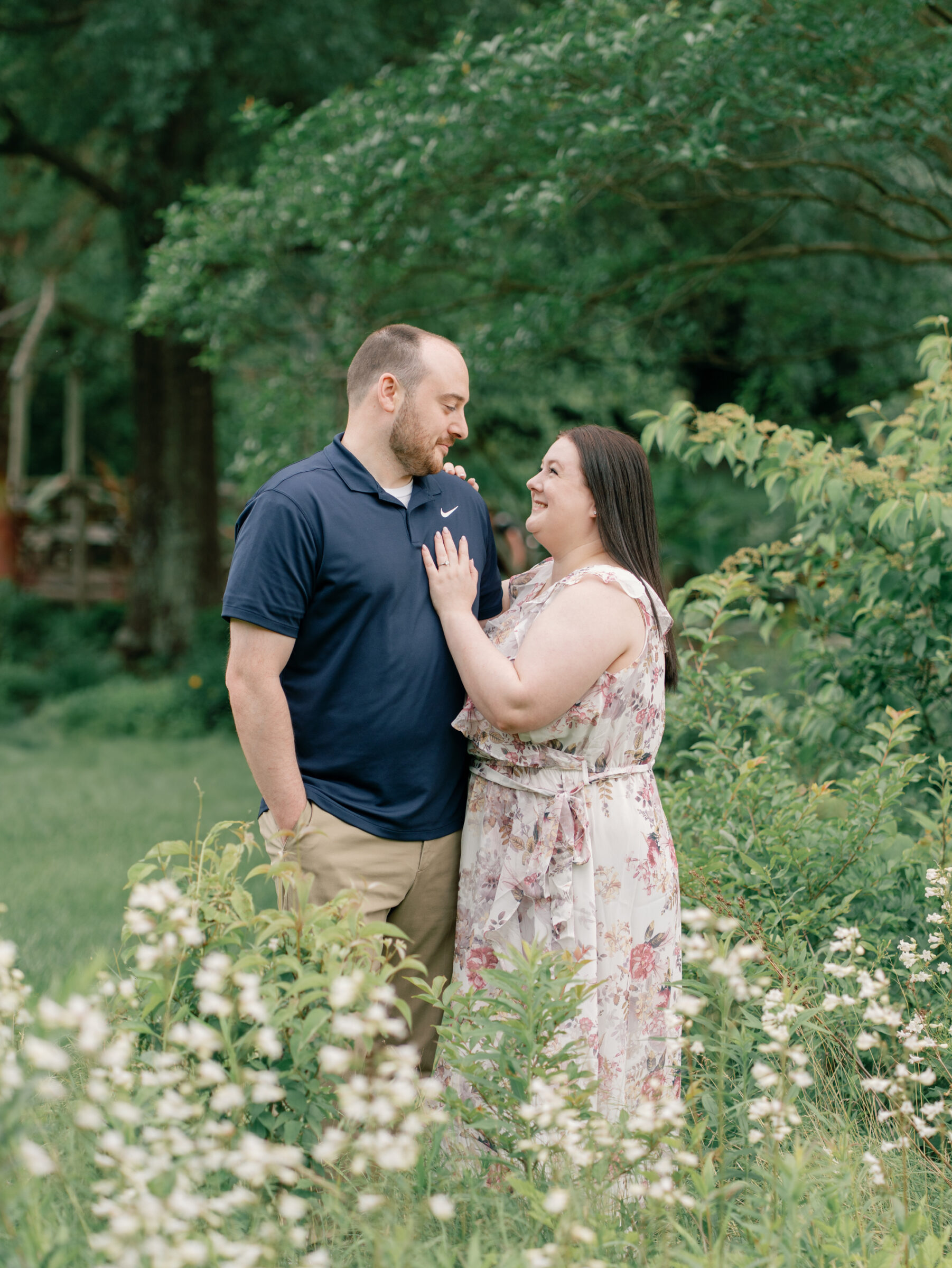 Meadowlark Botanical Gardens Engagement Session | newly engaged couple at Meadowlark Botanical Gardens in Northern Virginia