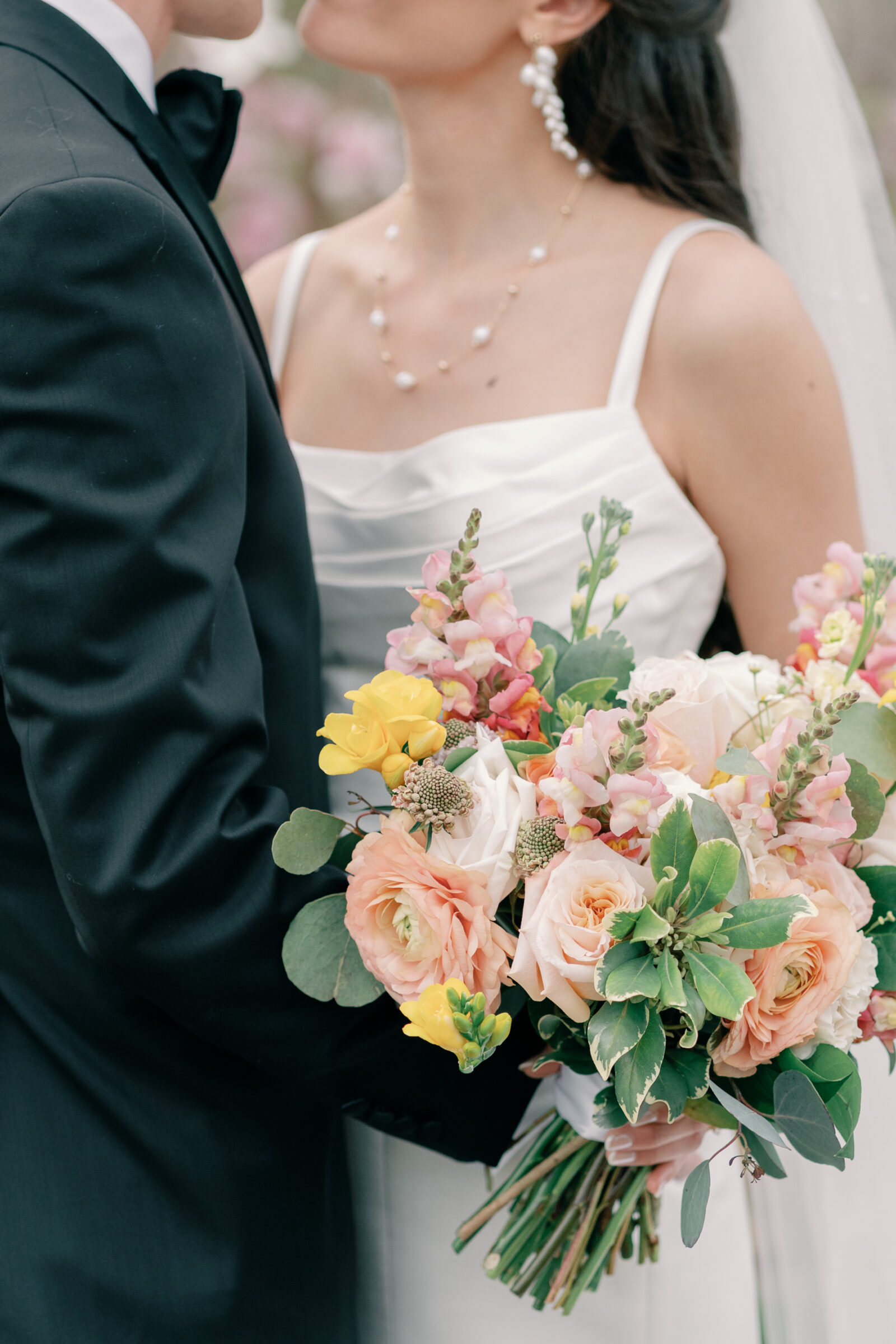 Wedding at Trump Winery in Charlottesville VA | bride holding bridal bouquet