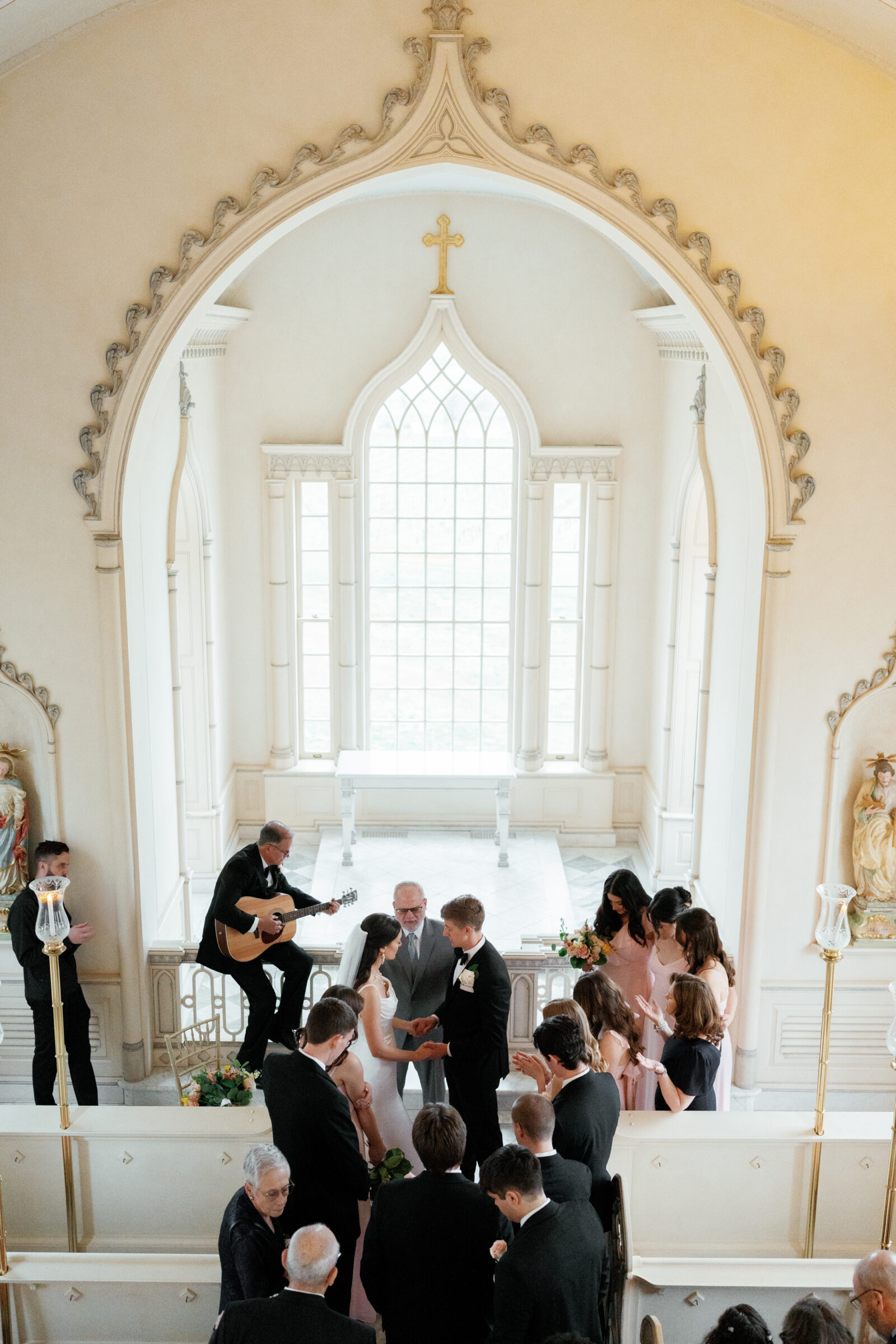 Trump Winery Chapel | couple worship together with family